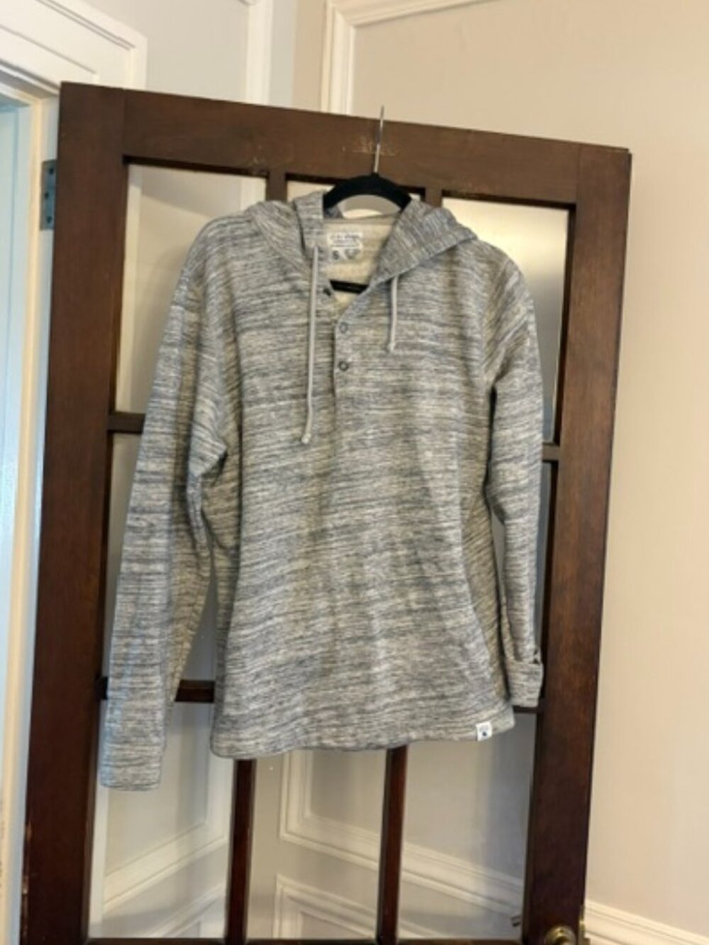 Lucky Brand Gray Hooded Sweatshirt, Size Small